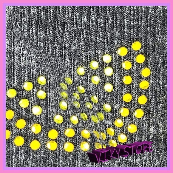 NWT VS Pink Black Tanga: Medium Yellow Crystals - Chic Glamour! NWT - Picture 3 of 4